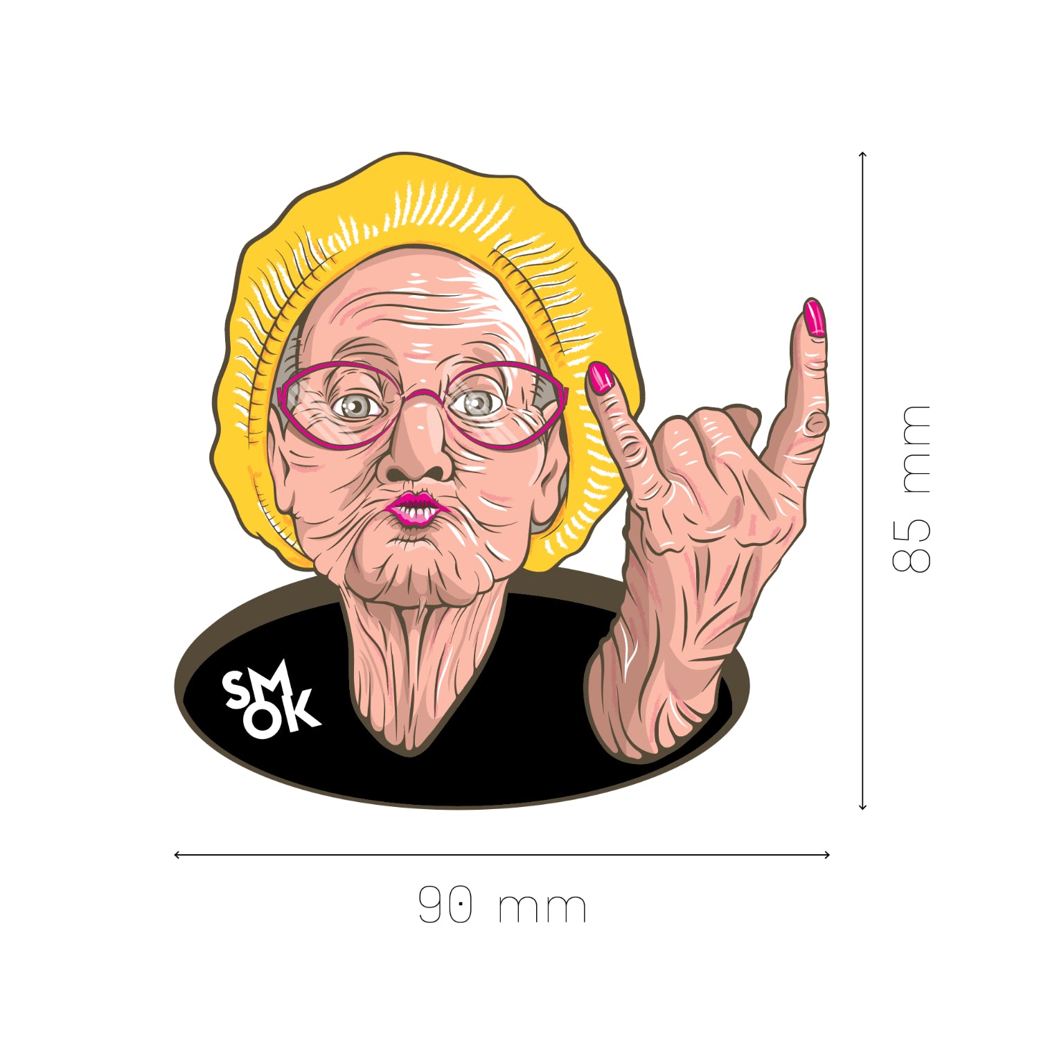 dimensions sticker Granny